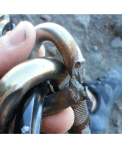 Titan Climbing - Broken stainless steel bolt from Hawaii